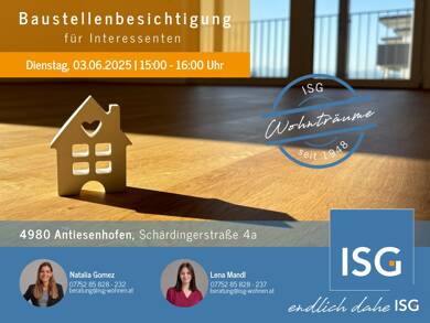 Wohnung zur Miete - Neubau 687 € 4 Zimmer 100 m² frei ab 01.07.2025 Schärdinger Straße 4A Antiesenhofen 4980