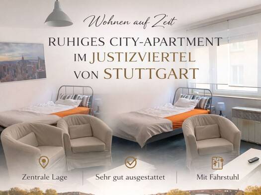 Wohnung zur Miete auf Zeit 990 € 1 Zimmer 30 m² frei ab 05.12.2026 Uhlandstraße Mitte Mitte 70182