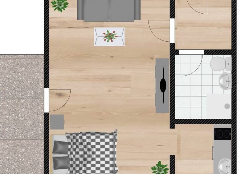 Studio zum Kauf 81.900 € 1 Zimmer 31,9 m² 1. Geschoss Grubweg Passau / Grubweg 94034