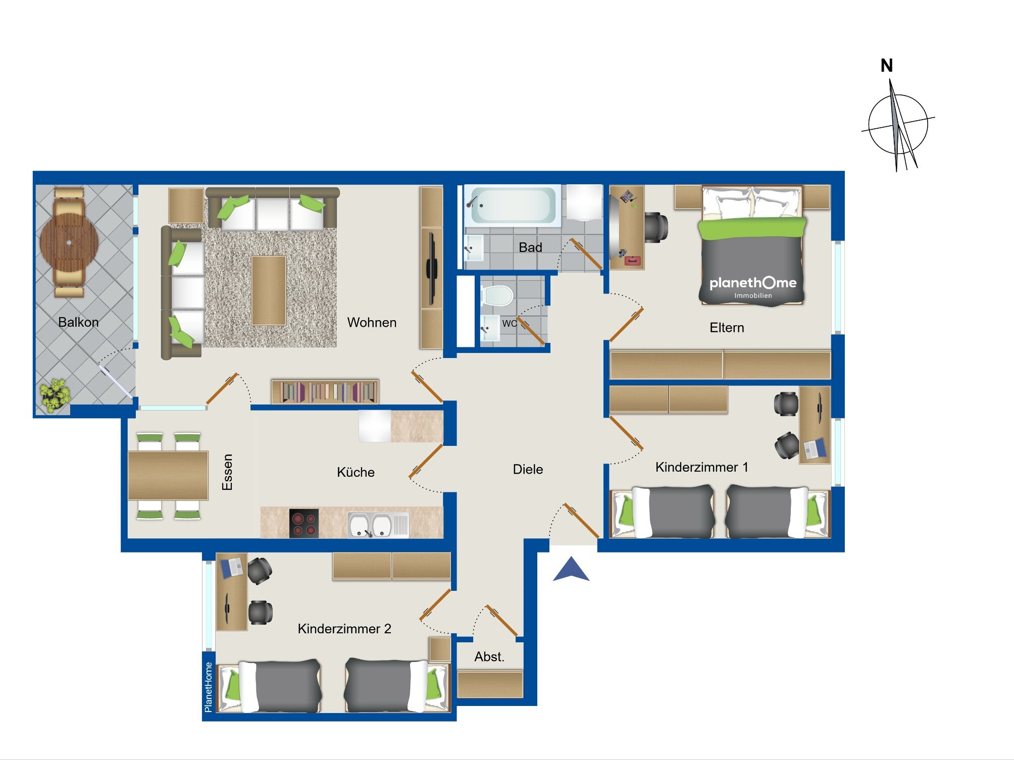 Wohnung zum Kauf 398.000 € 4 Zimmer 100 m²<br/>Wohnfläche EG<br/>Geschoss Rohracker Stuttgart 70329