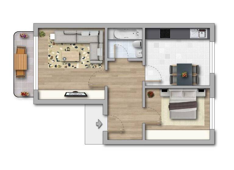 Wohnung zur Miete 237 € 2 Zimmer 43 m² 5. Geschoss Dietrich-Bonhoeffer-Straße 43 Zeitz 06712