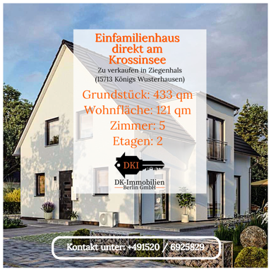 Einfamilienhaus zum Kauf provisionsfrei 415.620 € 5 Zimmer 121 m² 433,5 m² Grundstück frei ab sofort Niederlehmer Str. Wernsdorf Königs Wusterhausen 15713