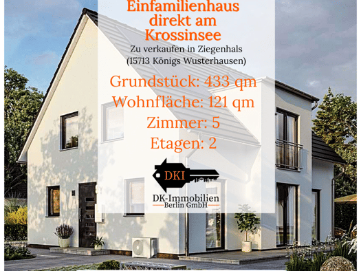 Einfamilienhaus zum Kauf provisionsfrei 415.620 € 5 Zimmer 121 m² 433,5 m² Grundstück frei ab sofort Niederlehmer Straße Wernsdorf Königs Wusterhausen 15713