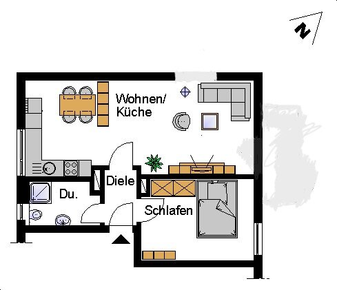 Wohnung zur Miete 299 € 2 Zimmer 42,6 m²<br/>Wohnfläche EG<br/>Geschoss Eichendorffstr. 20 Altena Altena 58762