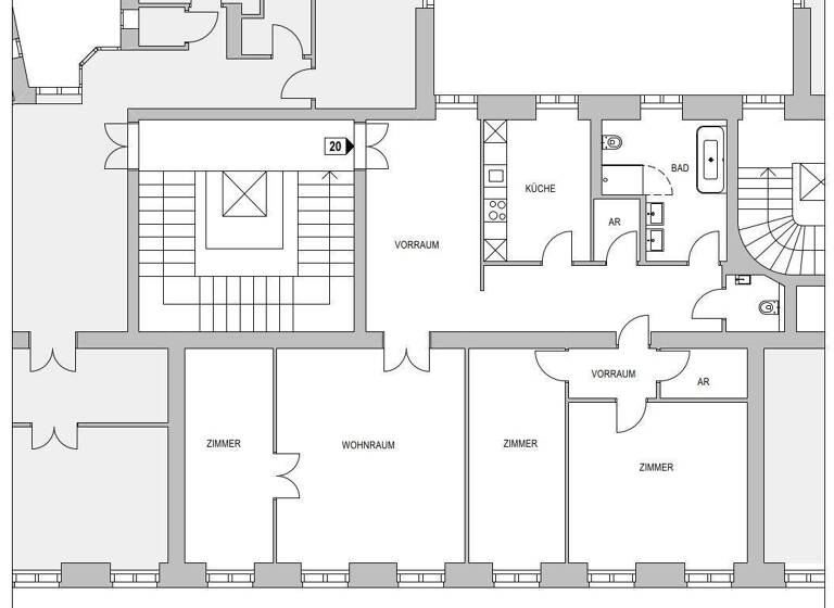 Wohnung zur Miete 3.134 € 4 Zimmer 153,3 m² 4. Geschoss Wien 1010