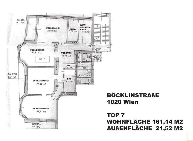 Wohnung zur Miete 2.725 € 3,5 Zimmer 161,1 m² Wien 1020