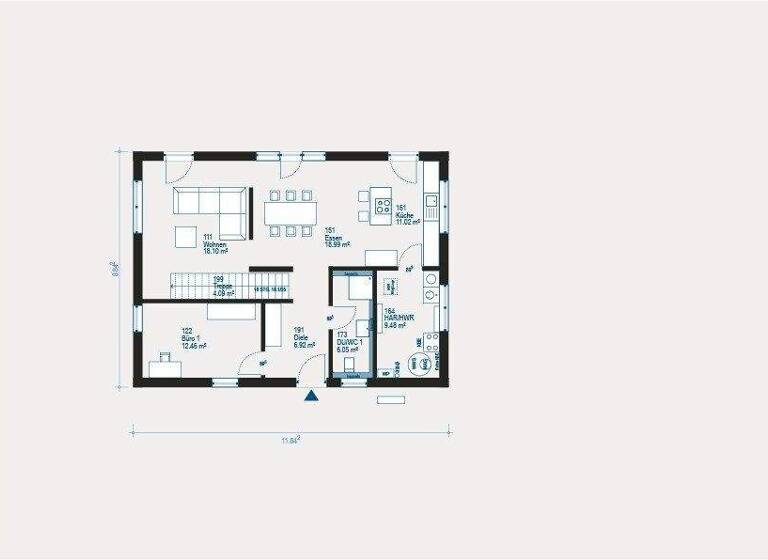 Einfamilienhaus zum Kauf provisionsfrei 589.781 € 6 Zimmer 173,2 m² 403 m² Grundstück Bodnegg 88285