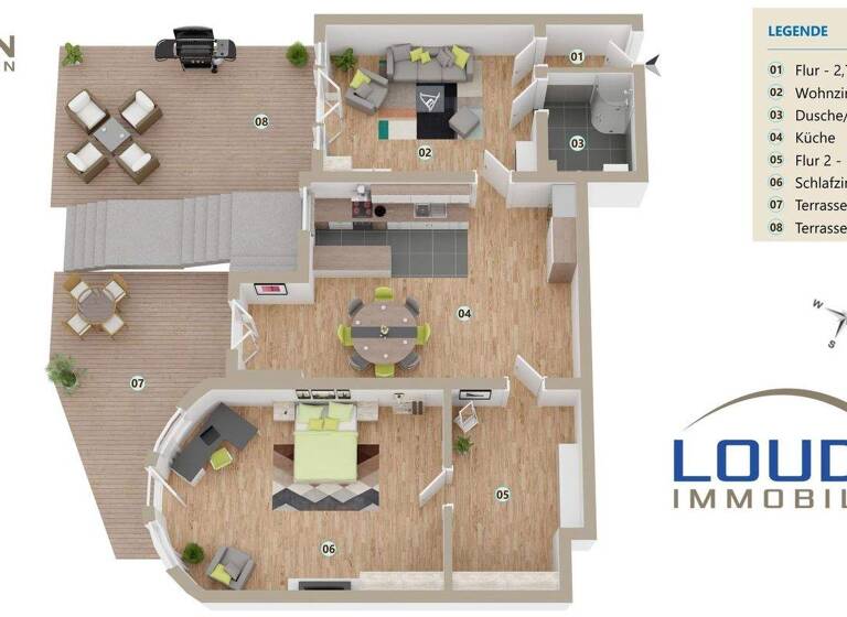 Wohnung zum Kauf 440.000 € 3,5 Zimmer 140,3 m² EG Nordstadt Offenburg 77652