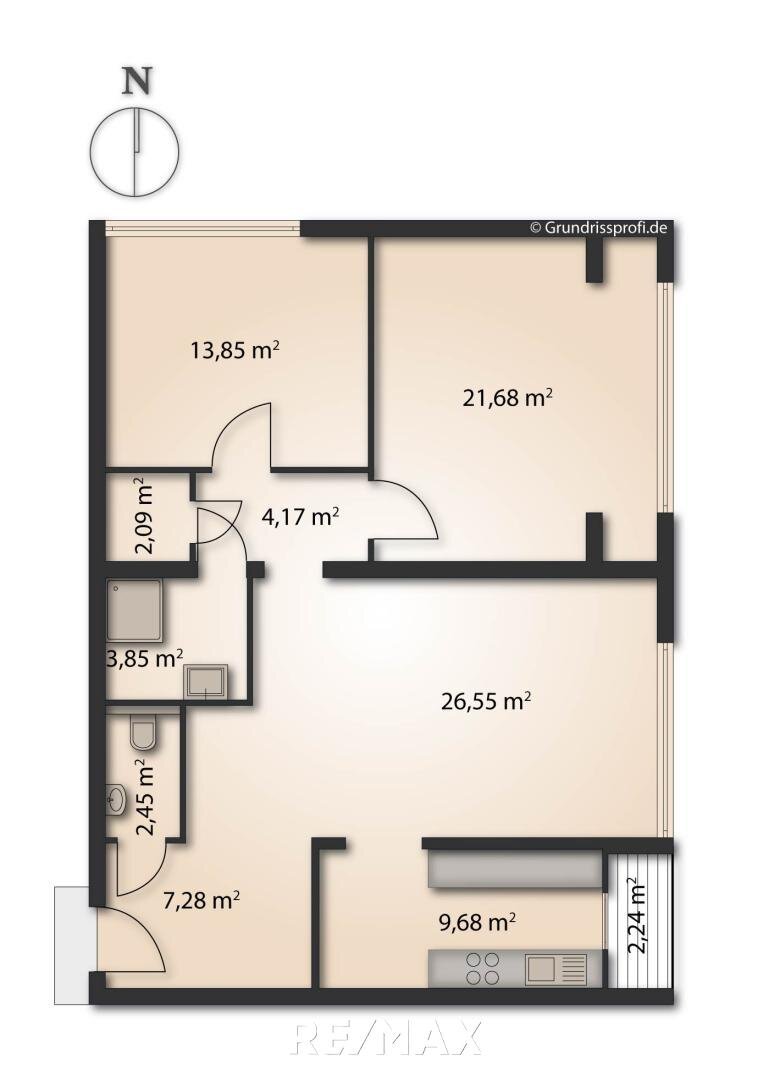 Wohnung zum Kauf 545.000 € 3 Zimmer 91,6 m²<br/>Wohnfläche 4.<br/>Geschoss Pradl Innsbruck 6020