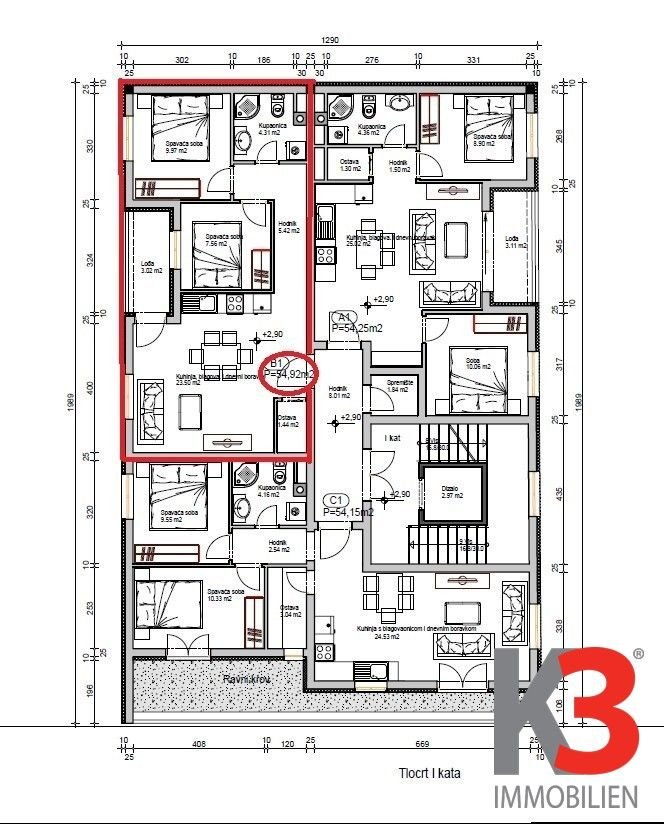 Wohnung zum Kauf 208.696 € 2 Zimmer 54,9 m²<br/>Wohnfläche 1.<br/>Geschoss Pula 52100