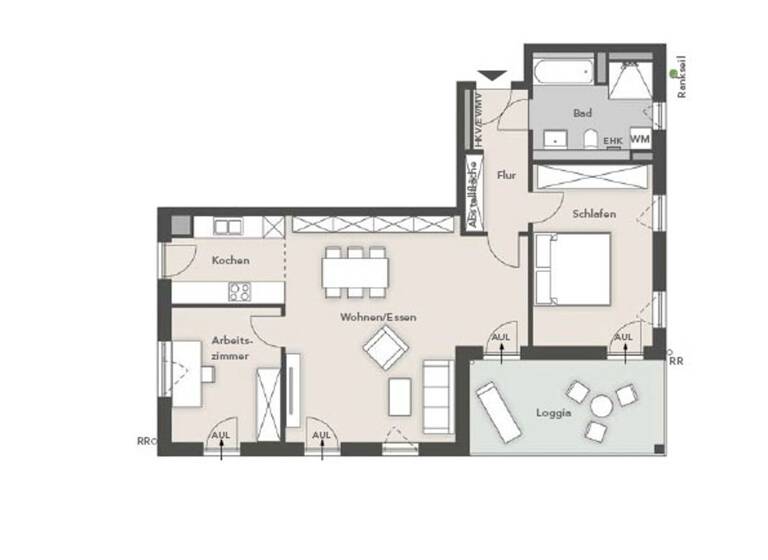 Wohnung zur Miete 1.565 € 3 Zimmer 92 m² 2. Geschoss frei ab sofort Dr.-Wilhelm-Knarr-Weg Harthausen Bad Aibling 83043