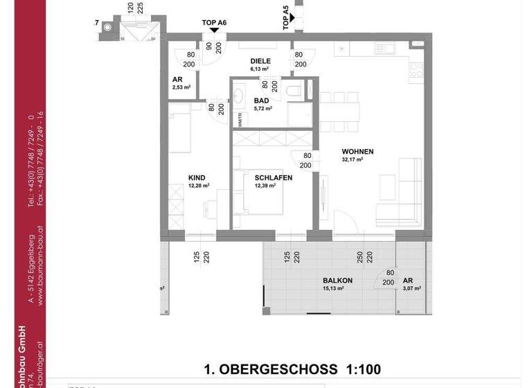 Wohnung zum Kauf - Erstbezug 289.500 € 3 Zimmer 71,1 m² 1. Geschoss Straß 12 Handenberg 5144