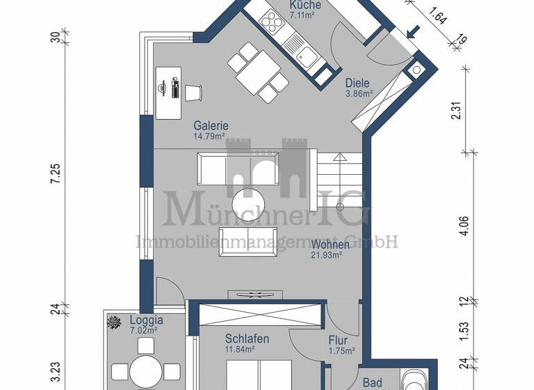 Wohnung zum Kauf 607.000 € 3 Zimmer 69,1 m²<br/>Wohnfläche 2.<br/>Geschoss Bogenhausen München 81929