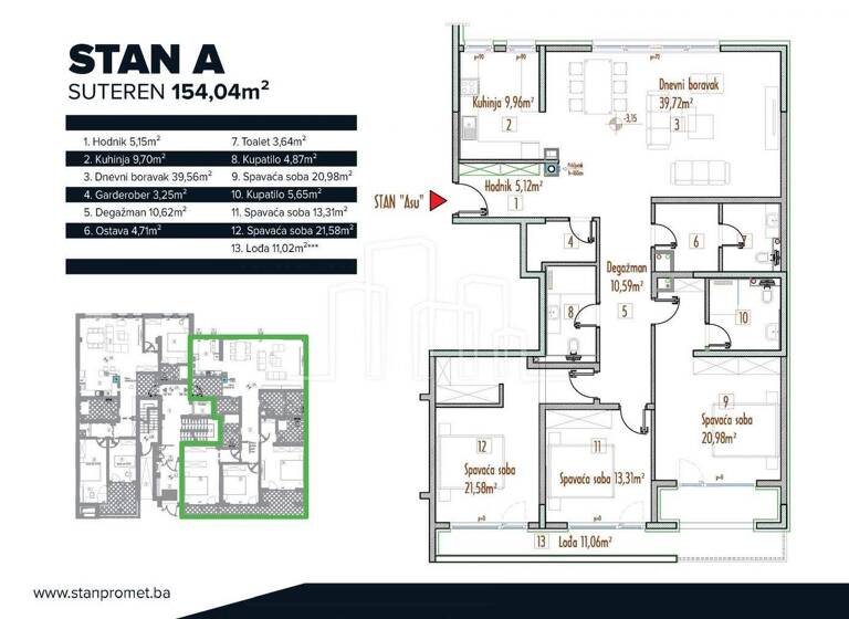 Bürofläche zum Kauf 4 Zimmer 154 m² Bürofläche Sarajevo 71000