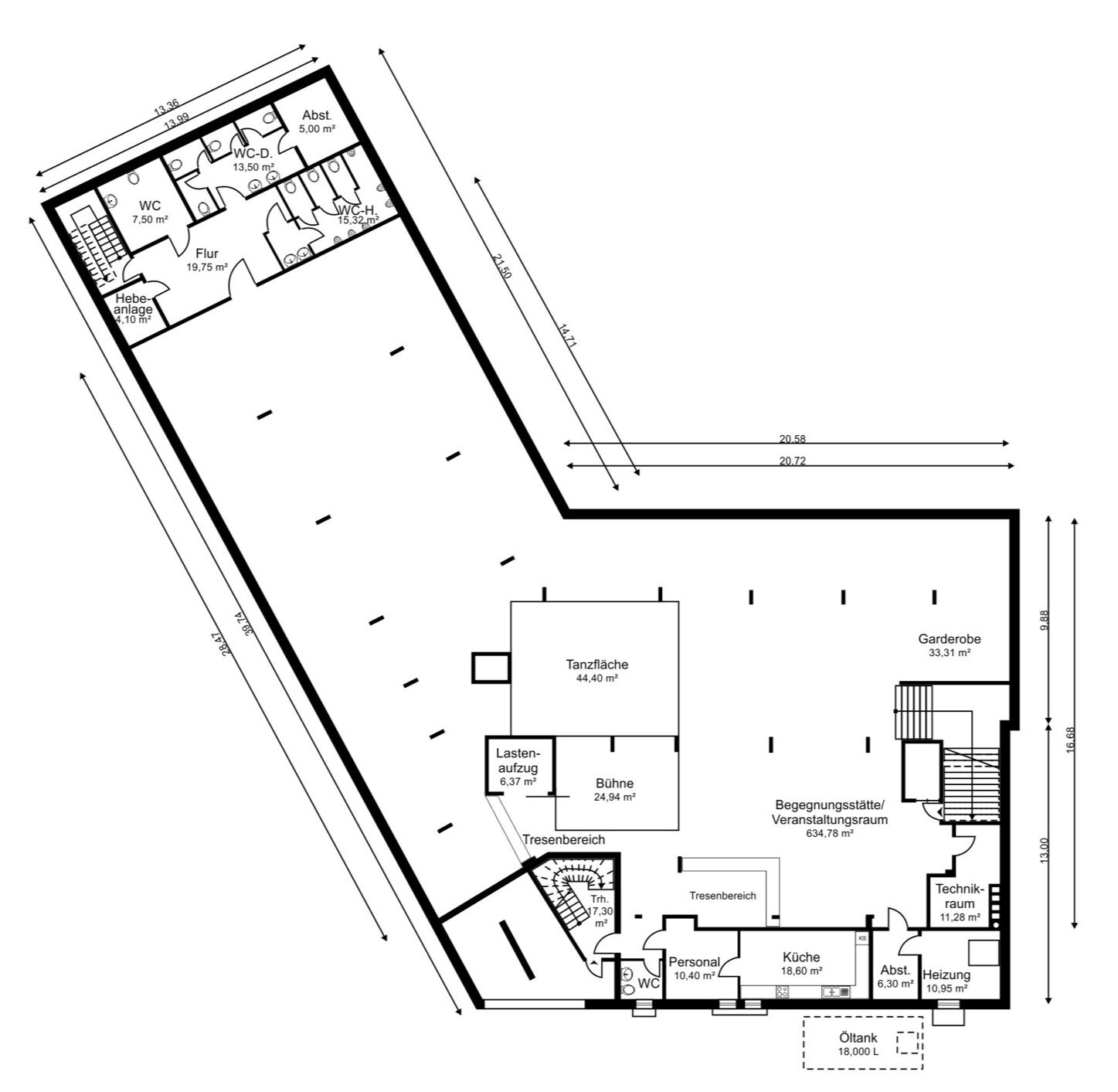 Wohn- und Geschäftshaus zum Kauf als Kapitalanlage geeignet 1.095.000 € 1.587,3 m²<br/>Fläche 1.075 m²<br/>Grundstück Huckelriede Bremen 28201