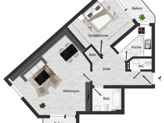 Wohnung zum Kauf 499.680 € 2 Zimmer 65 m² 2. Geschoss Sendling München 81371