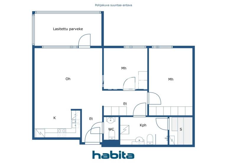 Studio zum Kauf 324.000 € 3 Zimmer 75 m² 5. Geschoss Myrskykuja 1 Helsinki 00990