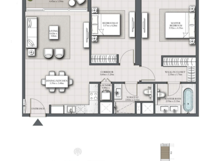 Wohnung zum Kauf 911.067 € 3 Zimmer 109,7 m² Dubai