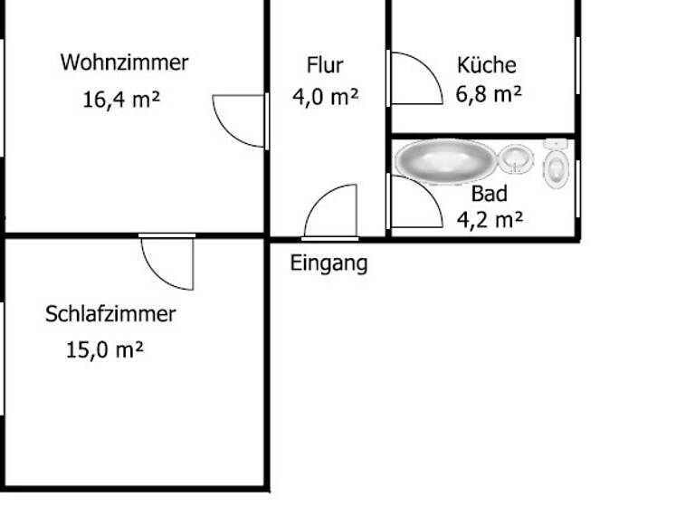 Wohnung zur Miete 265 € 2 Zimmer 46,5 m² 4. Geschoss Macherstraße 118 Kamenz 01917