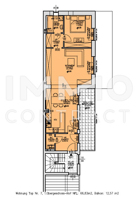 Wohnung zur Miete 833 € 2 Zimmer 66,8 m²<br/>Wohnfläche Linz Linz 4020