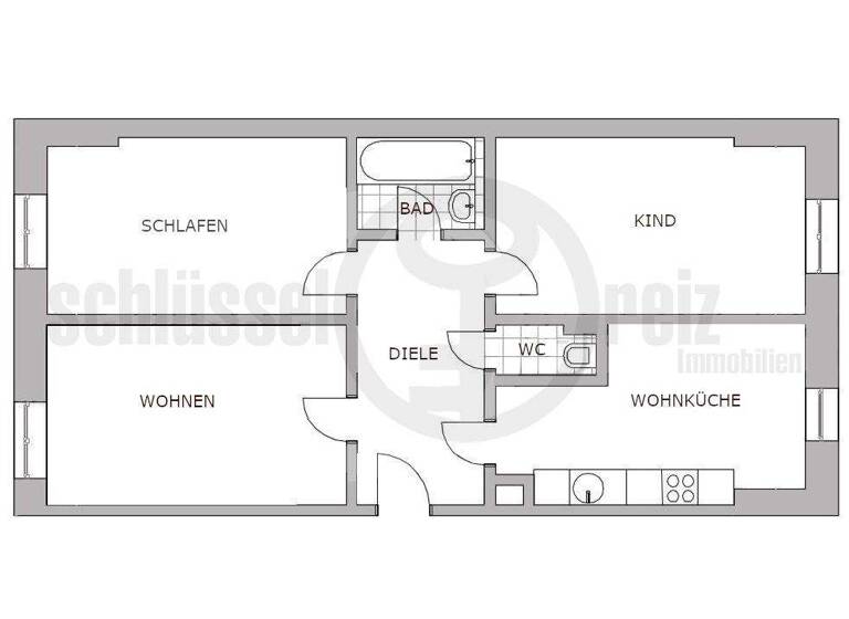 Wohnung zur Miete 630 € 3 Zimmer 75 m² 1. Geschoss Friedrichstadt Dresden 01159