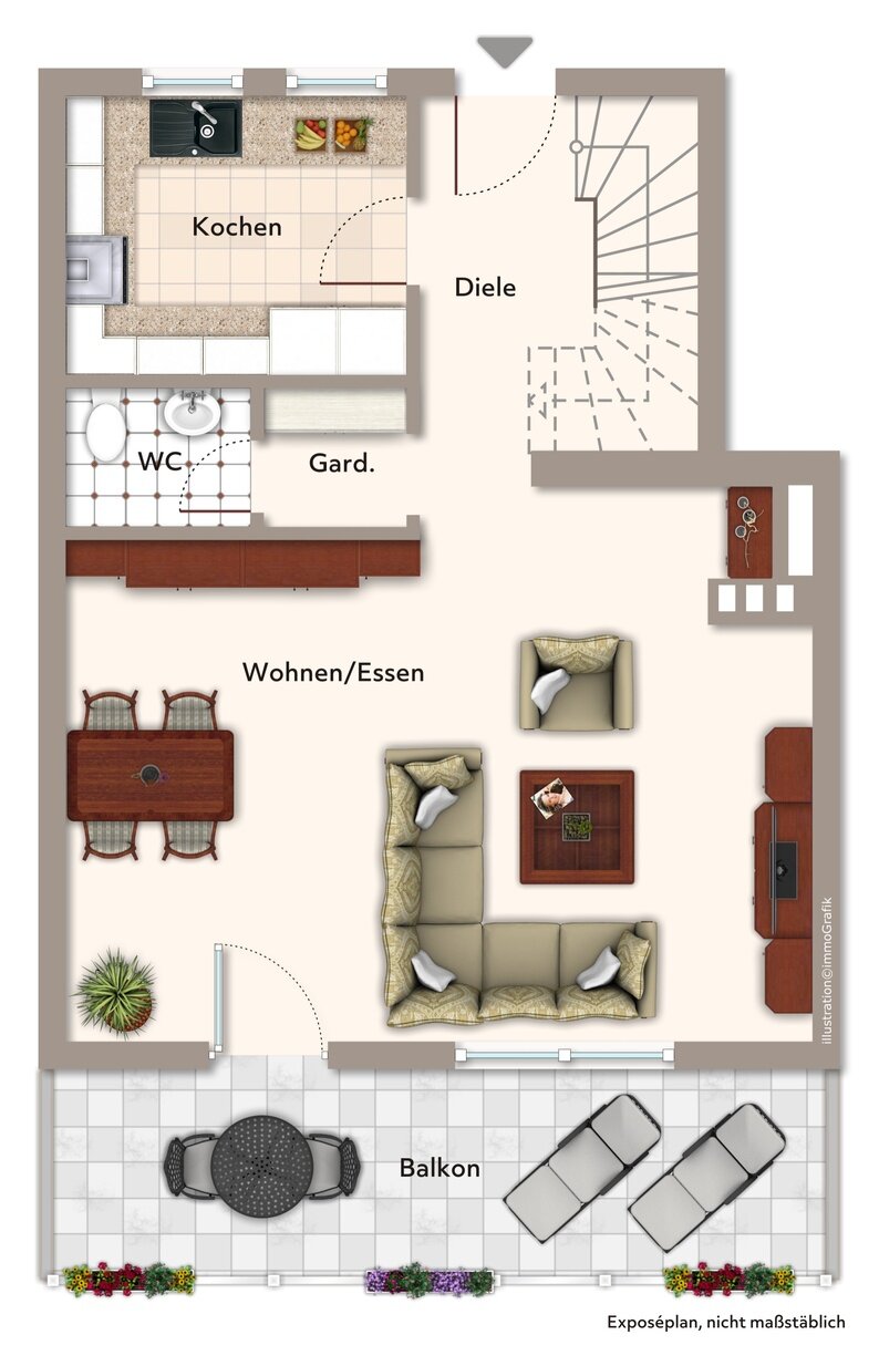 Maisonette zum Kauf 349.900 € 3 Zimmer 93,7 m²<br/>Wohnfläche 2.<br/>Geschoss Kehl - Sundheim Kehl 77694