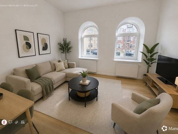 Wohnung zur Miete 775 € 2 Zimmer 61 m² EG Damaschkestraße 6 Löbervorstadt Erfurt 99096