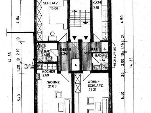 Wohnung zur Miete 400 € 2 Zimmer 52 m² Alte Bahnhofstraße 18 Nordöstlicher Stadtteil Schweinfurt 97422