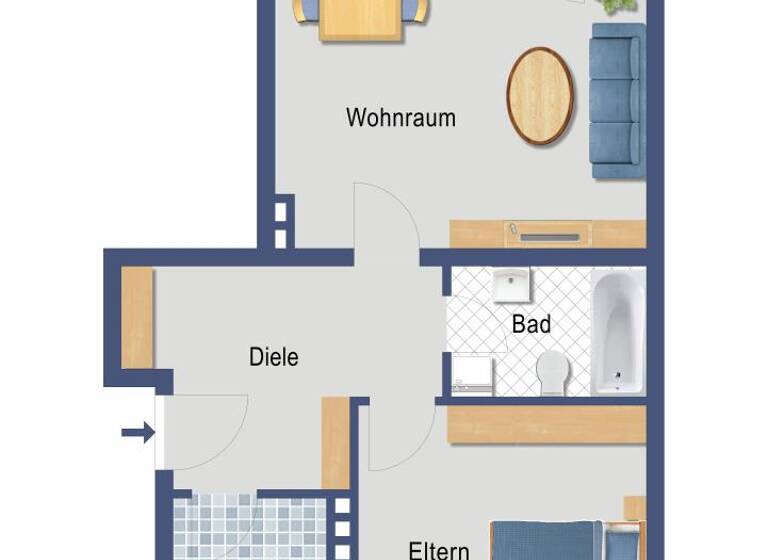 Wohnung zum Kauf provisionsfrei 145.500 € 2 Zimmer 53,2 m² EG Holsterhausen Essen 45147
