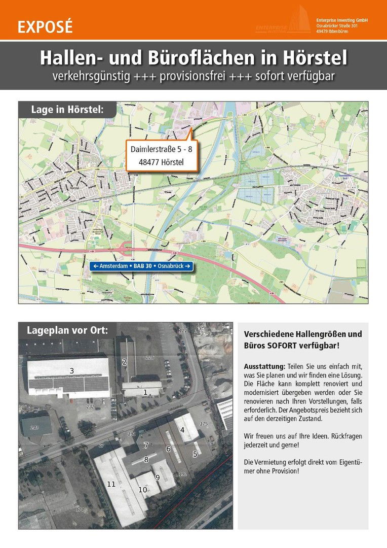 Lagerhalle zur Miete provisionsfrei 6.473 m²<br/>Lagerfläche Daimlerstraße 5-8 Hörstel Hörstel 48477