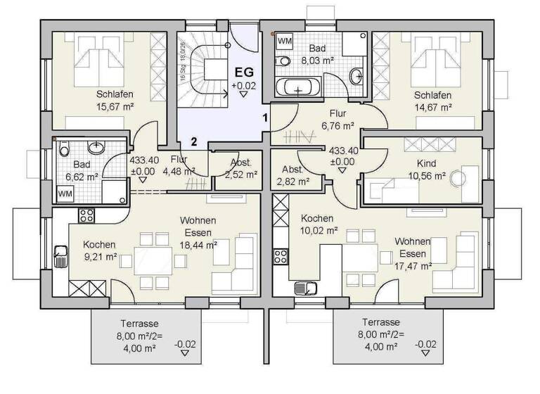 Wohnung zum Kauf provisionsfrei 441.000 € 4 Zimmer 91 m² 1. Geschoss Feldstraße 15 Erlingen Meitingen 86405