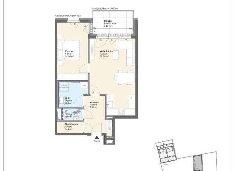 Wohnung zum Kauf - Erstbezug 396.500 € 2 Zimmer 57 m² 3. Geschoss Linzer Straße Wien 1140
