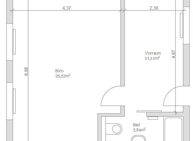 Büro zur Miete 7,50 € 4 Zimmer Innere Stadt Klagenfurt am Wörthersee 9020
