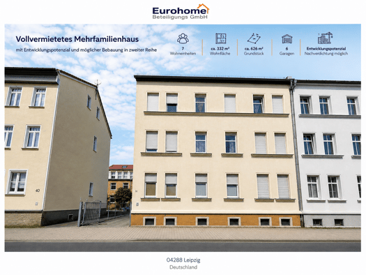 Mehrfamilienhaus zum Kauf als Kapitalanlage geeignet 590.000 € 332,8 m² 626 m² Grundstück Holzhausen Südost 04288