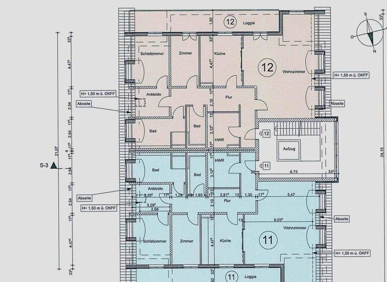 Wohnung zur Miete 2.400 € 3,5 Zimmer 145 m² Geschoss 1/2 frei ab sofort Lemsahl-Mellingstedt Hamburg 22397