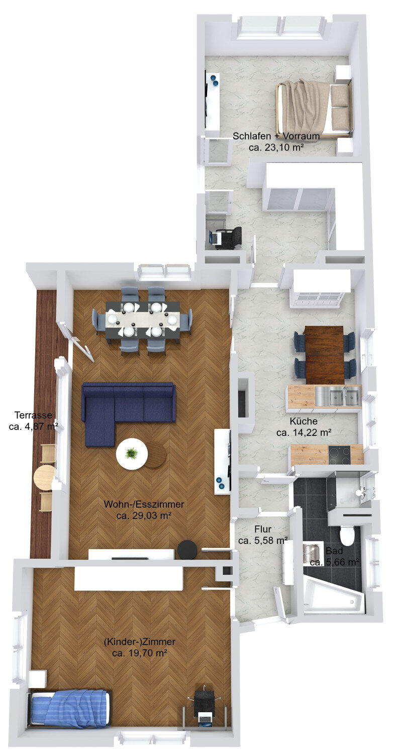 Wohnung zum Kauf 340.000 € 3 Zimmer 102,2 m²<br/>Wohnfläche EG<br/>Geschoss Burgfarrnbach 94 Fürth 90768