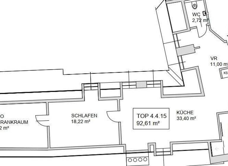 Wohnung zur Miete 602 € 3 Zimmer 92,6 m² 4. Geschoss Innere Stadt Graz 8010