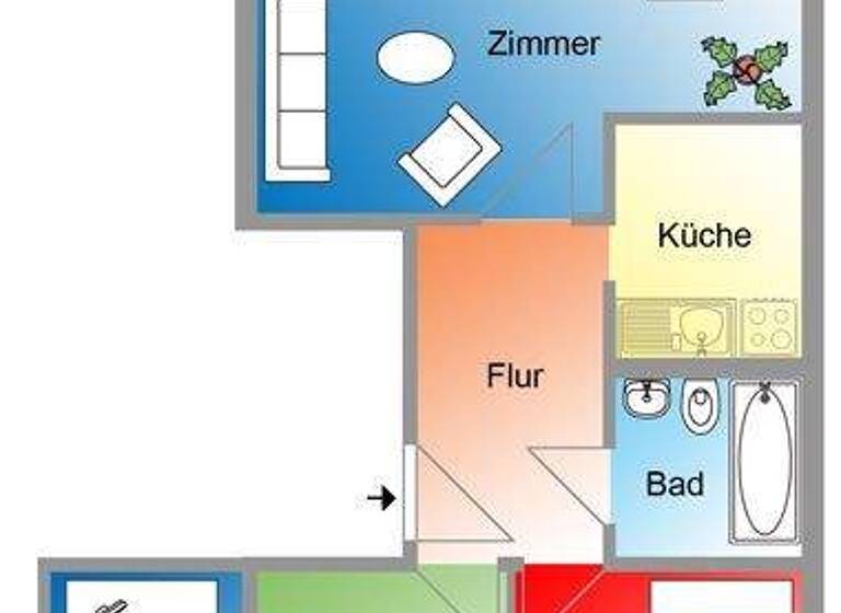 Wohnung zur Miete 394 € 4 Zimmer 65,6 m² 1. Geschoss Straße der Deutschen Einheit 24 Wolmirstedt 39326
