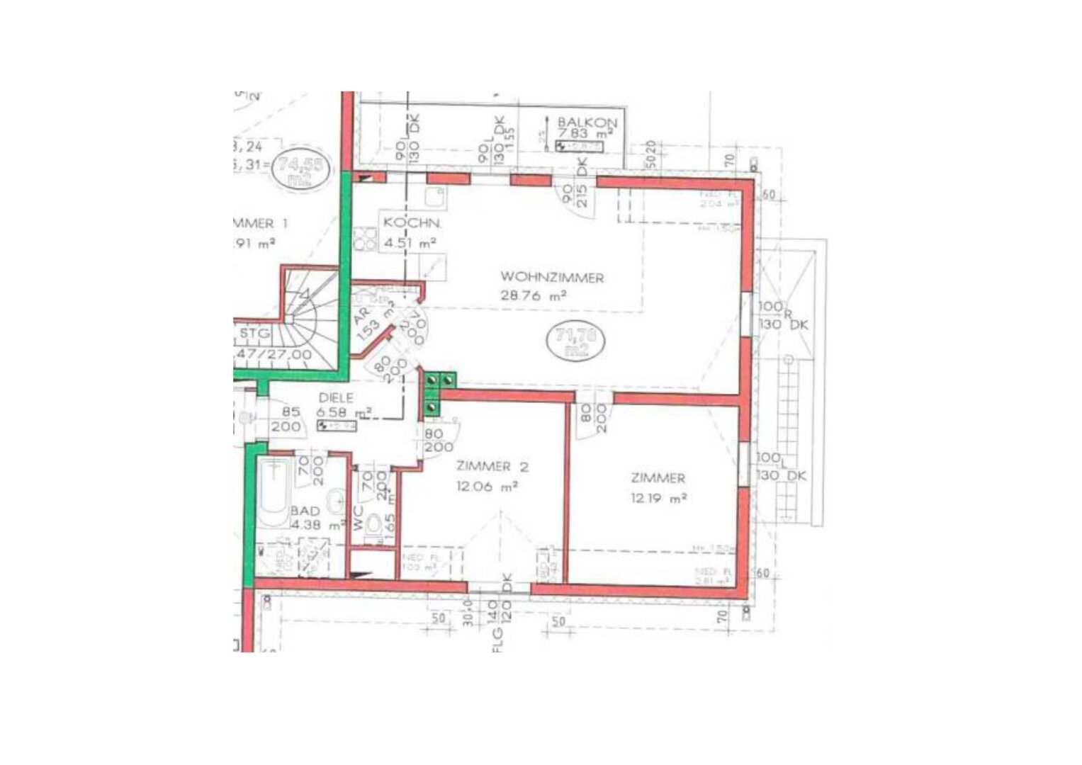 Wohnung zur Miete 583 € 3 Zimmer 71,2 m²<br/>Wohnfläche Kirchbichl Nöchling 3691