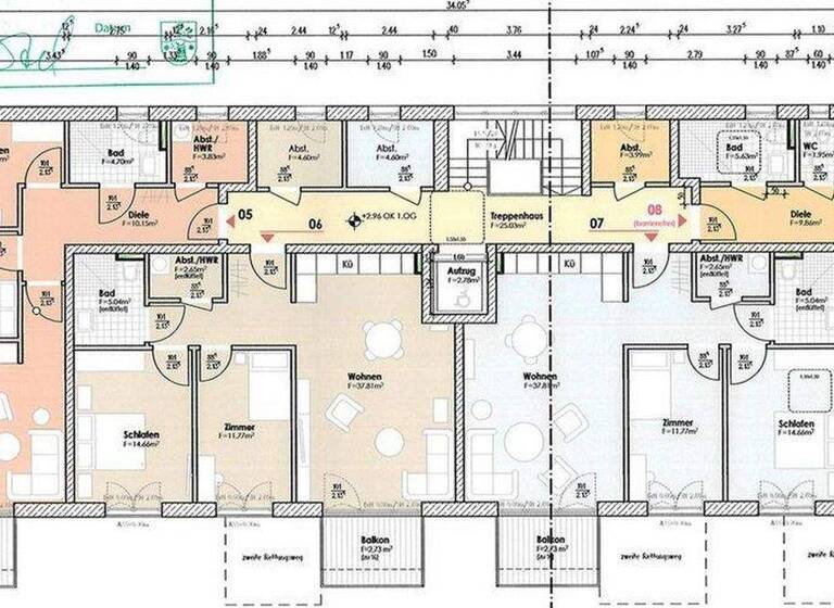 Wohnung zur Miete - Erstbezug 1.074 € 2,5 Zimmer 80,6 m² 1. Geschoss frei ab 01.04.2026 Hamburger Allee 51c Berge Nauen, Berge, Havelland 14641