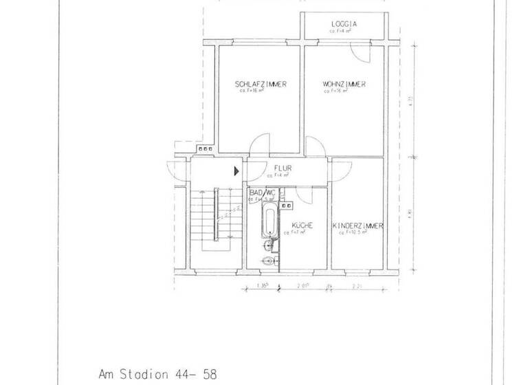 Wohnung zur Miete 340 € 3 Zimmer 60,1 m² 4. Geschoss Am Stadion 47 Hermsdorf 07629