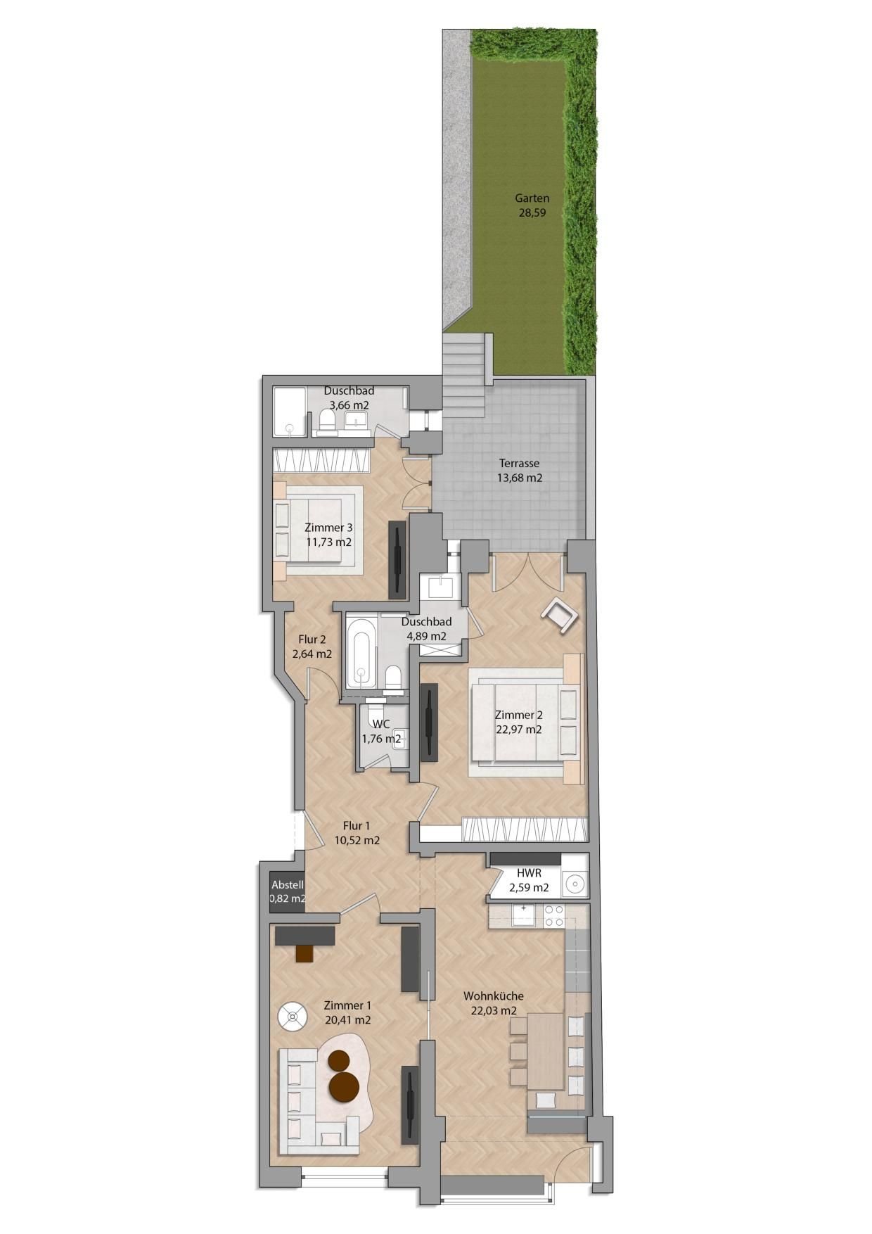 Wohnung zur Miete 900 € 4 Zimmer 115 m²<br/>Wohnfläche ab sofort<br/>Verfügbarkeit Schrötterinksweg 11 Ohlsdorf Hamburg 22085