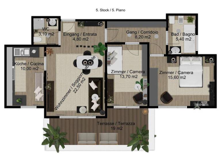 Wohnung zum Kauf 565.000 € 3 Zimmer 110 m² 6. Geschoss Bozen 39100