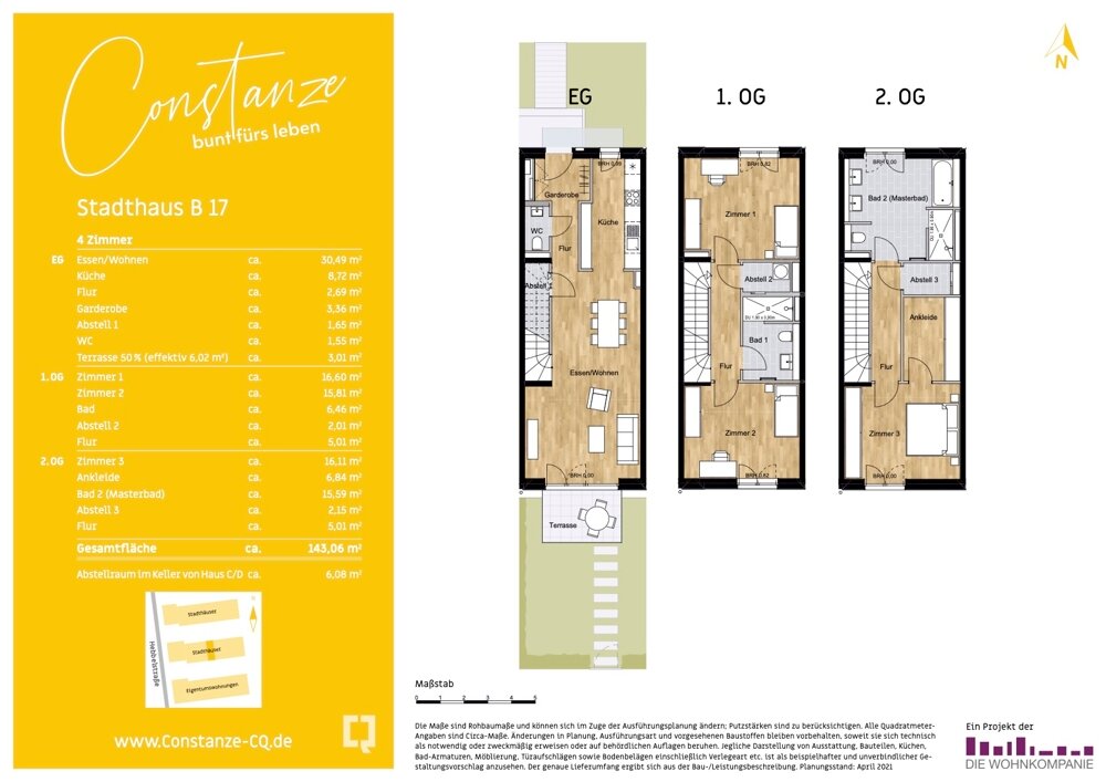 Stadthaus zum Kauf provisionsfrei 735.500 € 4 Zimmer 143,1 m²<br/>Wohnfläche List Hannover 30177