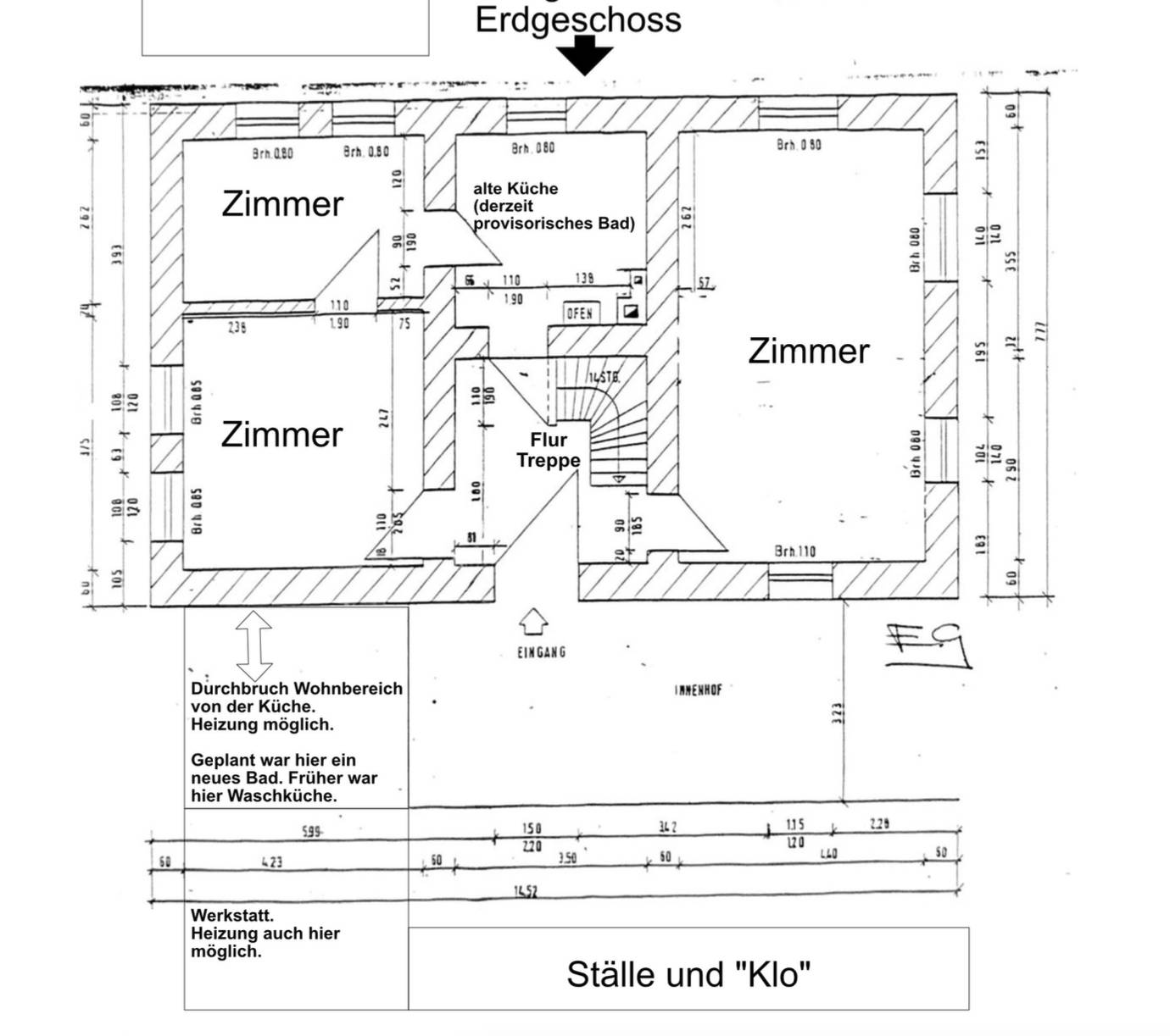 Einfamilienhaus zum Kauf 79.000 € 7 Zimmer 220 m²<br/>Wohnfläche 190 m²<br/>Grundstück Lange Straße 41 Gatersleben Gatersleben 06466