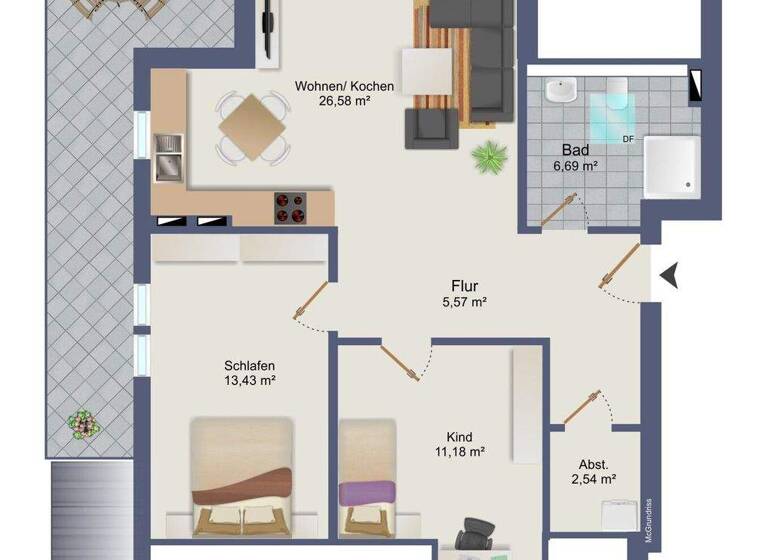 Penthouse zur Miete 1.123 € 3 Zimmer 74,7 m² 3. Geschoss frei ab 01.06.2026 St.-Georg-Str. 2 Winsen 21423