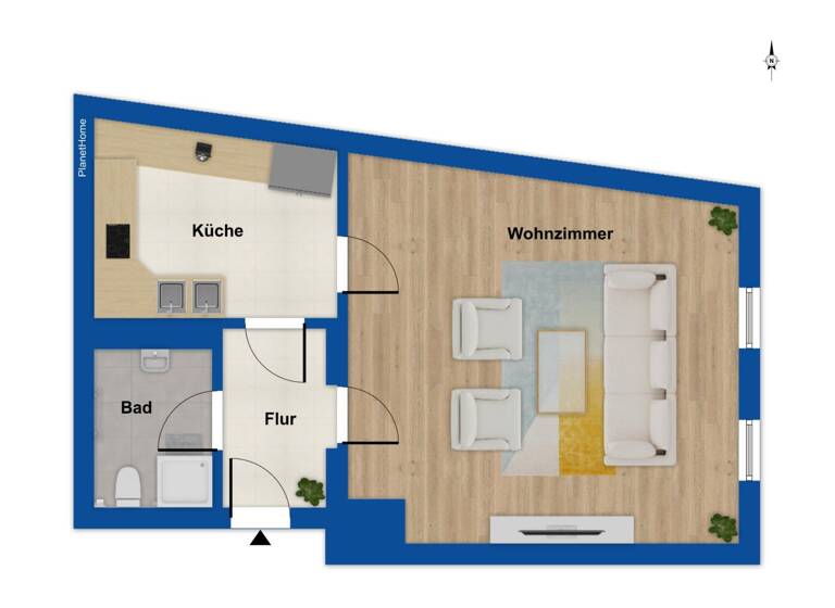 Studio zum Kauf 95.000 € 1 Zimmer 39 m² Westvorstadt Weimar 99423
