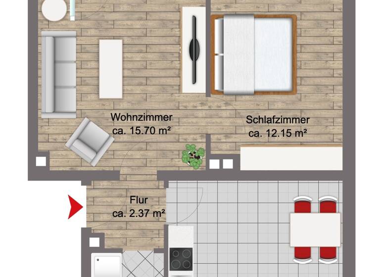 Wohnung zum Kauf 300.000 € 2 Zimmer 50,5 m²<br/>Wohnfläche 2.<br/>Geschoss Miesbach Miesbach 83714