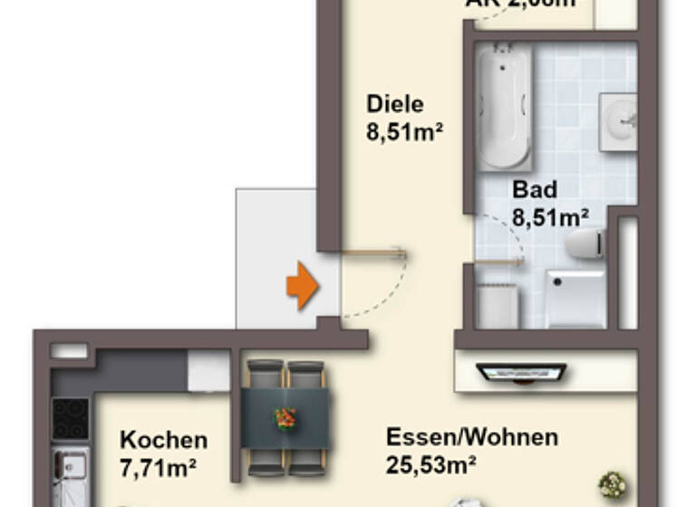 Wohnung zum Kauf 2 Zimmer 64,5 m² Jahngasse 3 Top 8 Dornbirn 6850