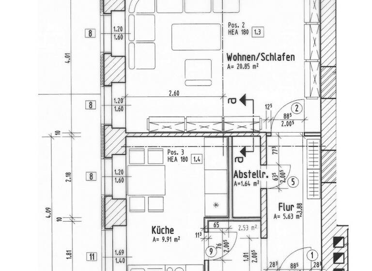 Studio zur Miete 237 € 1 Zimmer 48,1 m² 3. Geschoss Heinrich-Schütz-Straße 138 Yorckgebiet Chemnitz 09130